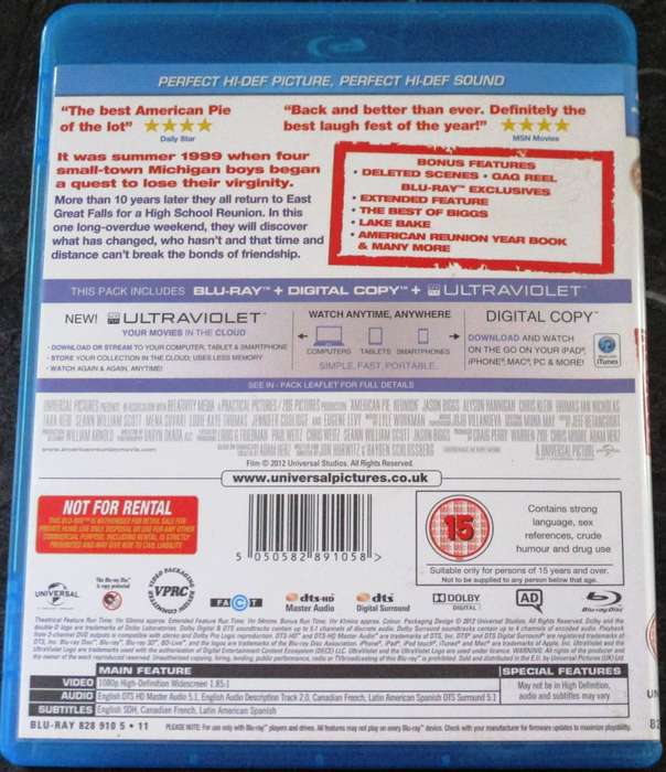 AMERICAN PIE: REUNION BLU RAY ONLY