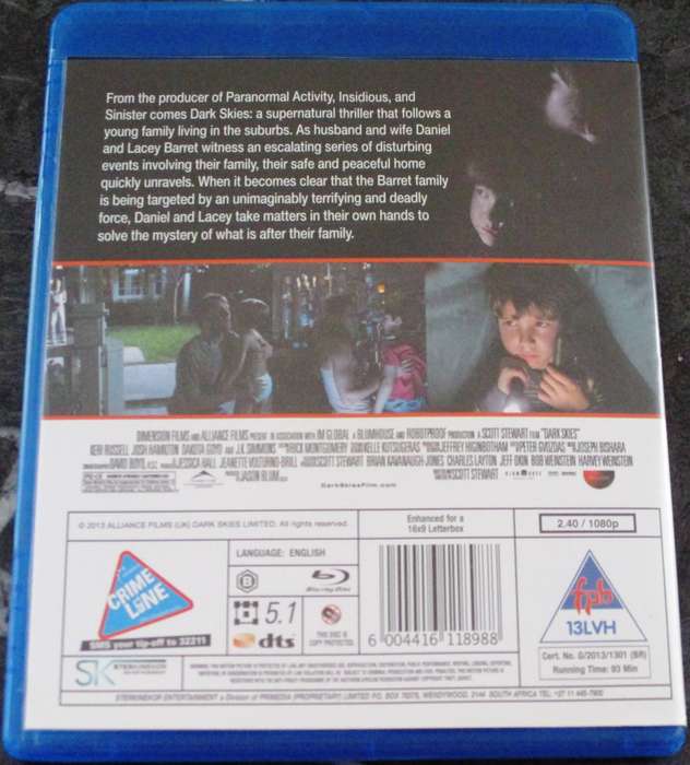 DARK SKIES BLU RAY