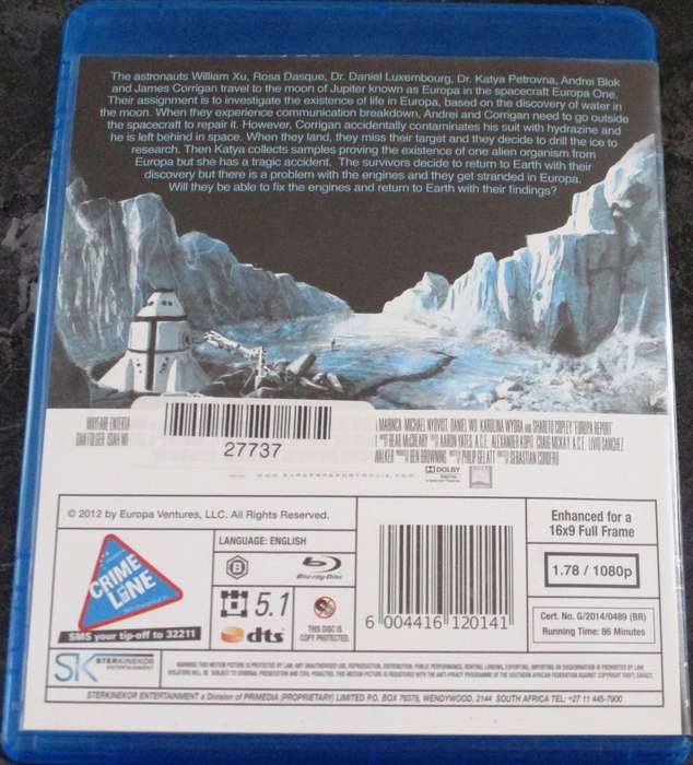 EUROPA REPORT BLU RAY