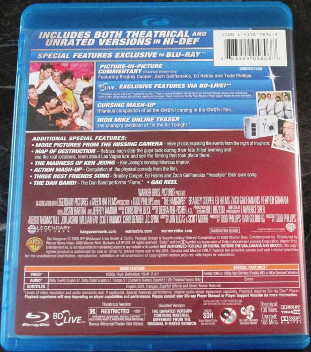 THE HANGOVER BLU RAY