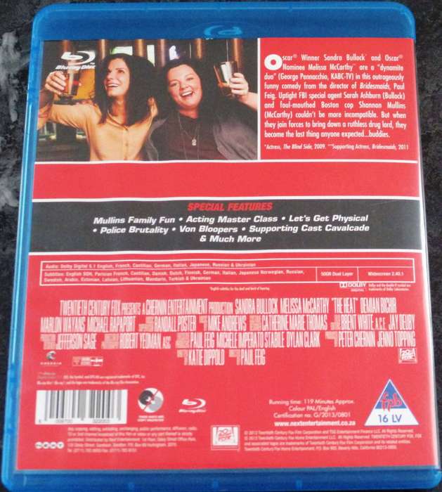 THE HEAT BLU RAY Sandra Bullock Jenna McCarthy