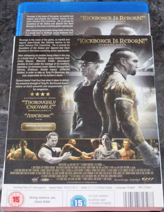 KICKBOXER: Vengeance BLU RAY David Bautista Jean Claude Van Damme