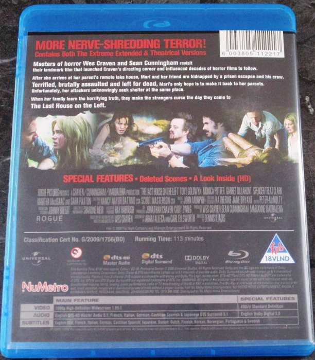 THE LAST HOUSE ON THE LEFT BLU RAY