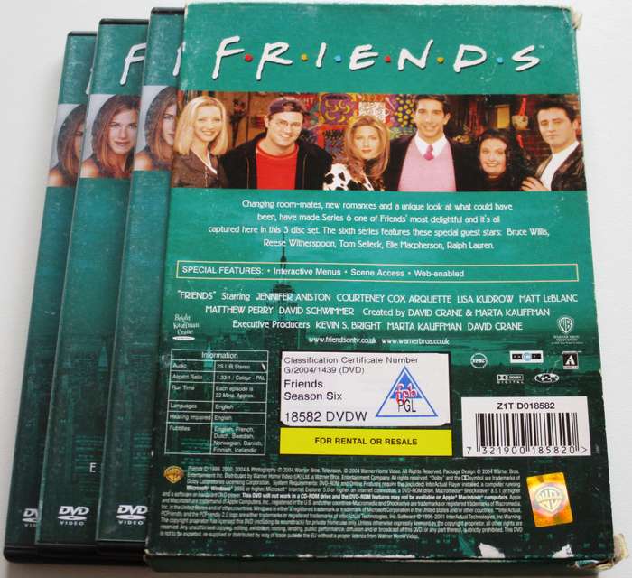 FRIENDS The Complete Sixth Series DVD [Box Set shelf]