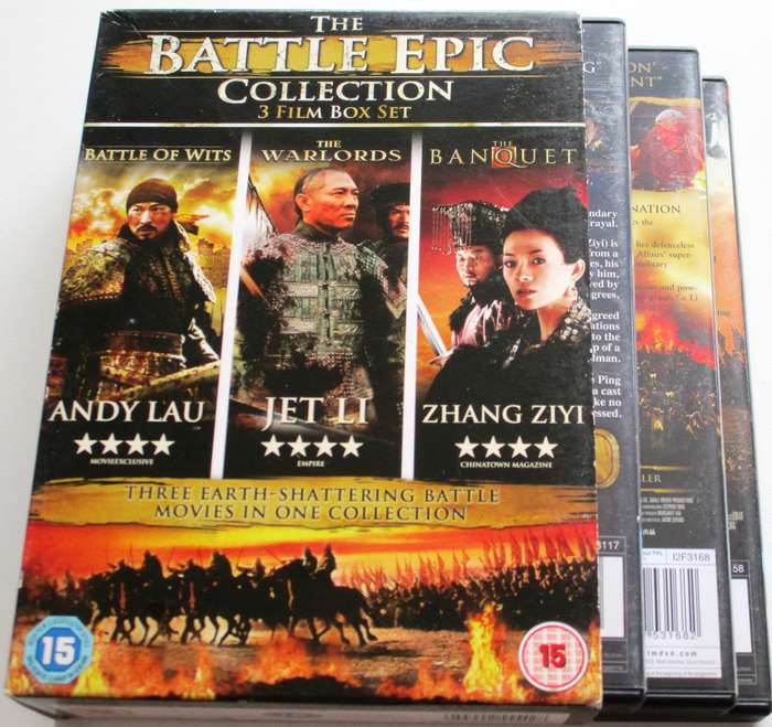 THE BATTLE EPIC COLLECTION 3 Film Box Set Battle of Wits/The Warlords/The Banquet DVD [Box Set shelf
