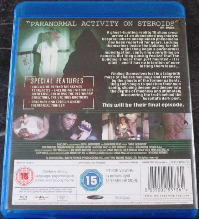 GRAVE ENCOUNTERS BLU RAY