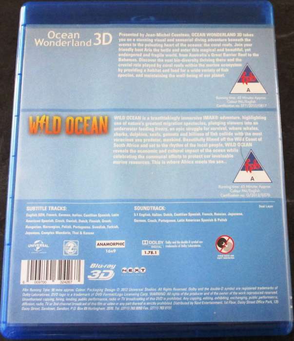 OCEAN WONDERLAND 3D / WILD OCEAN 2xBLU RAY