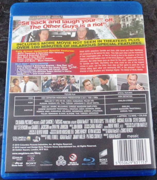 THE OTHER GUYS The Extended Other Edition BLU RAY Will Ferrel mark Wahlberg