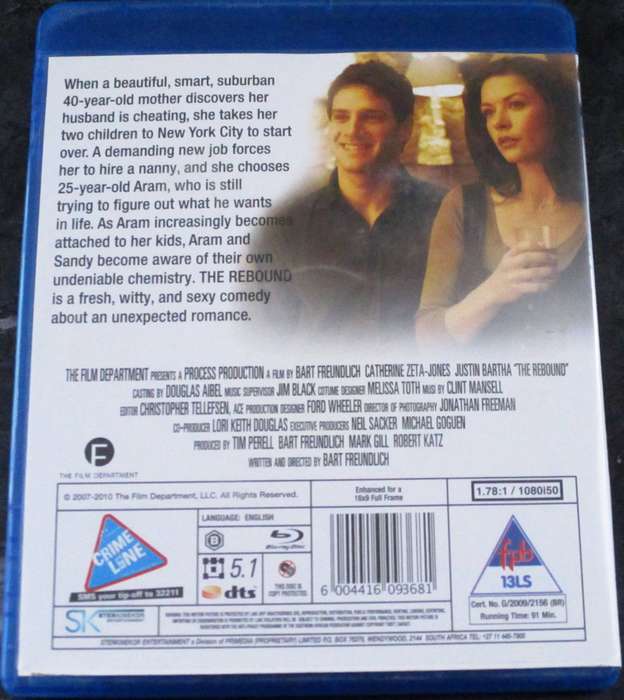 THE REBOUND BLU RAY Catherine Zeta Jones