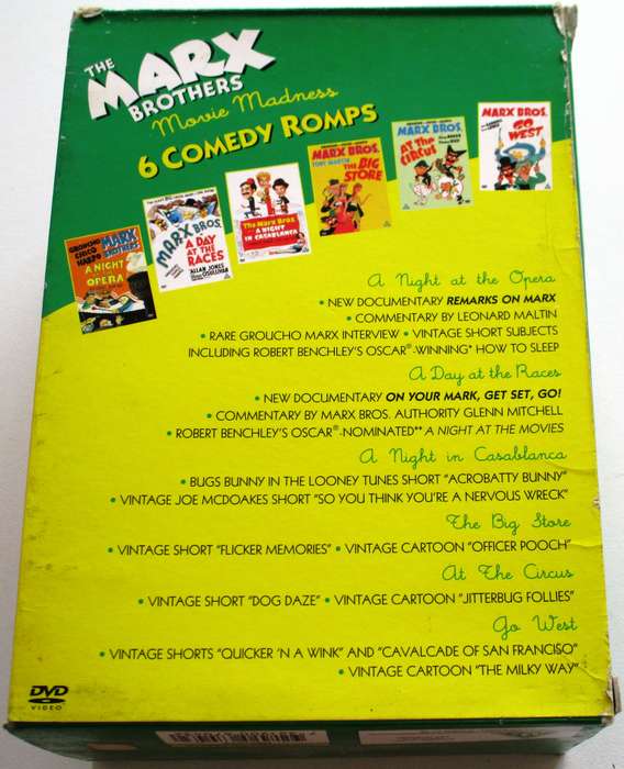 THE MARX BROTHERS 6 Movie Collection DVD BOX SET [Box Set shelf]