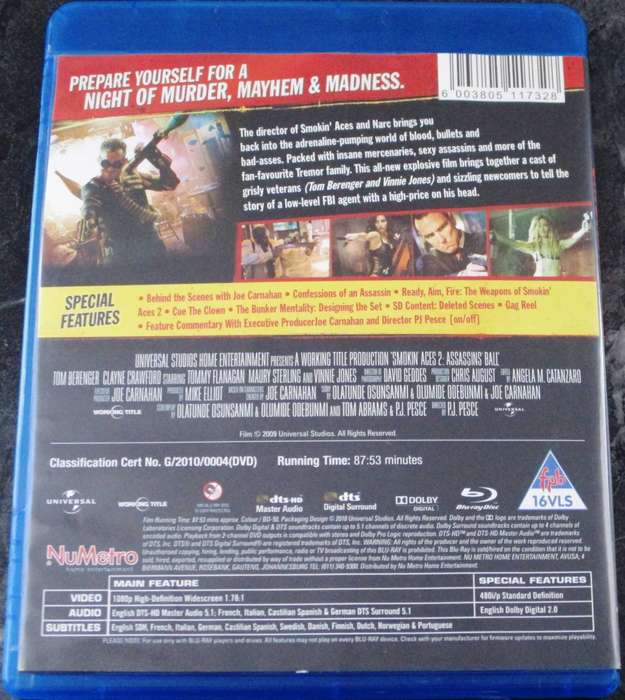 SMOKIN' ACES 2 Assassin's Ball BLU RAY
