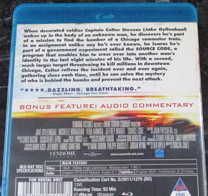 SOURCE CODE BLU RAY