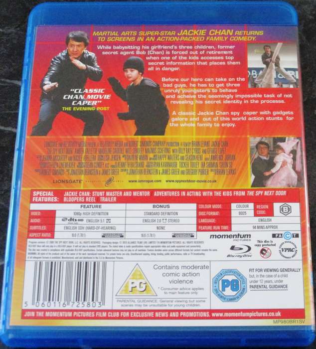 THE SPY NEXT DOOR BLU RAY Jackie Chan