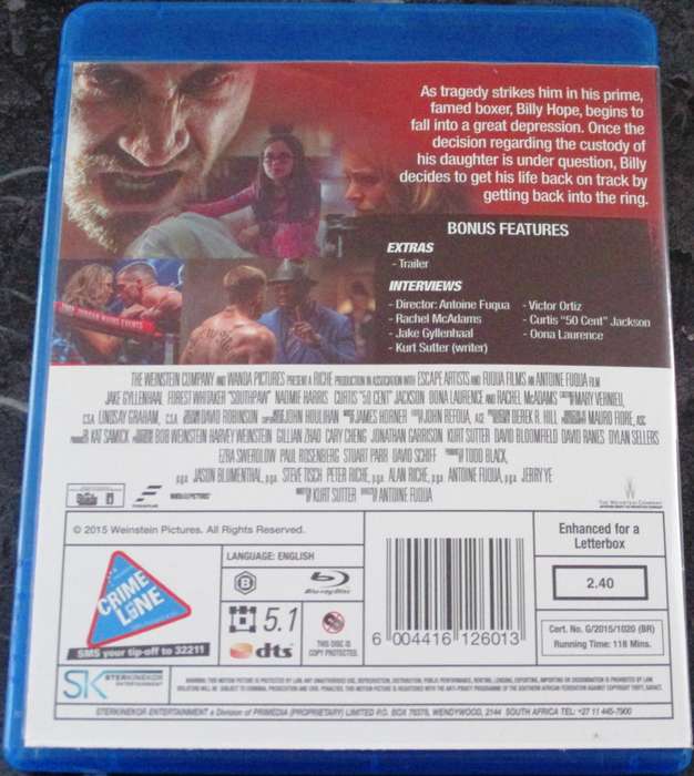 SOUTHPAW BLU RAY