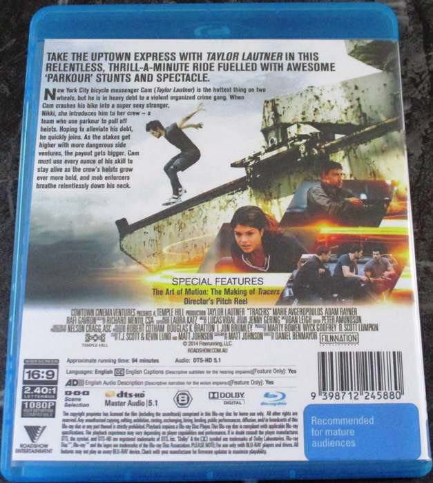 TRACERS BLU RAY