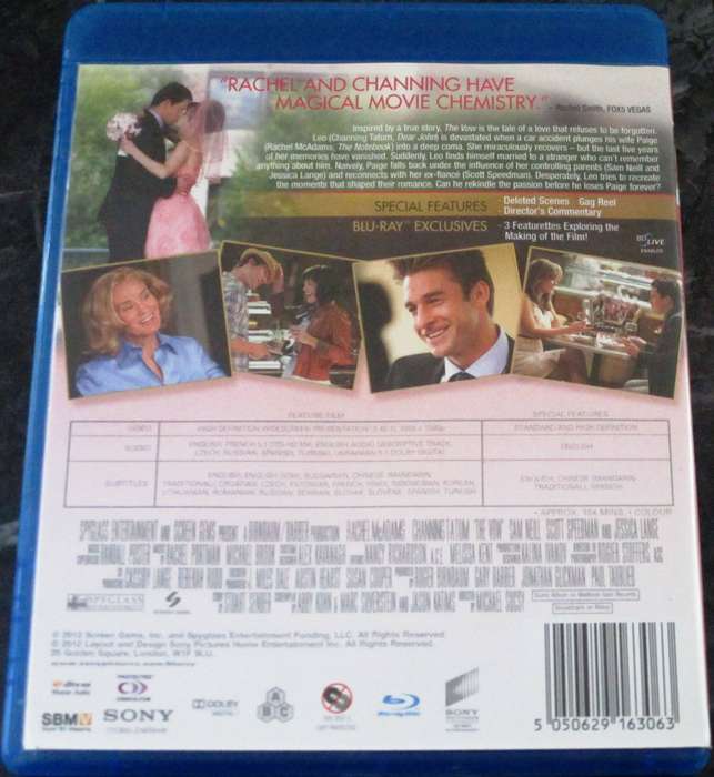 THE VOW BLU RAY Channing Tatum