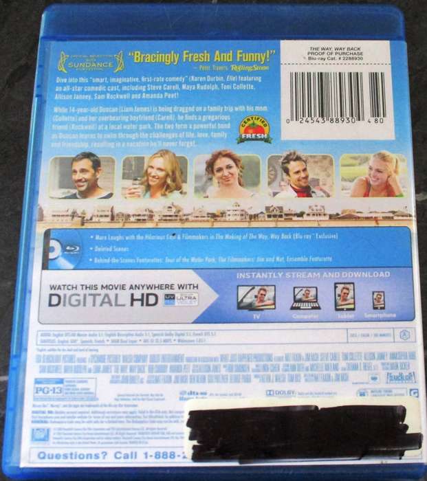 THE WAY WAY BACK BLU RAY