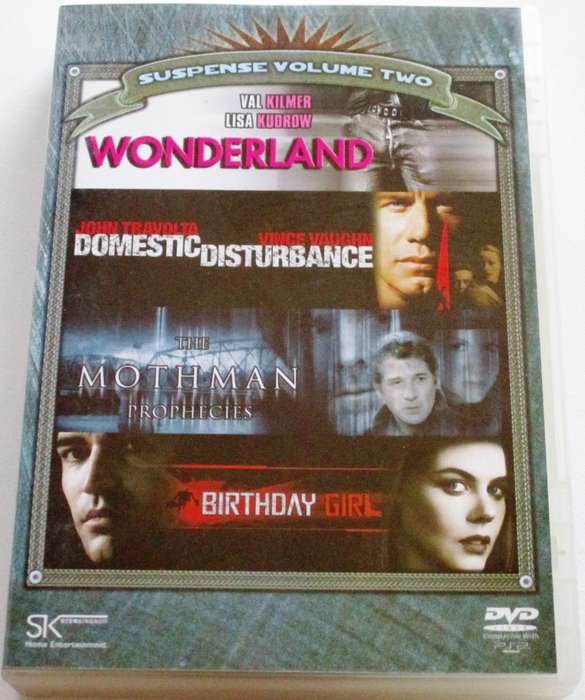 WONDERLAND + DOMESTIC VIOLENCE + THE MOTHMAN PROPHECIES + BIRTHDAY GIRL 4xDVD  [Box Set shelf]
