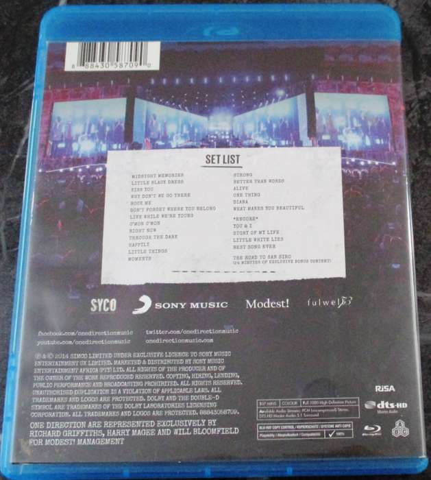 ONE DIRECTION Where We Are BLU RAY