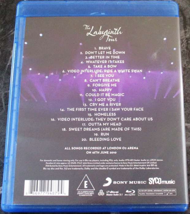 LEONA LEWIS The Labyrinth Live from the O2 BLU RAY