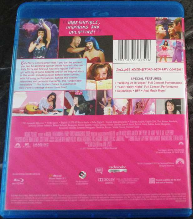 KATY PERRY The Movie Part of Me BLU RAY