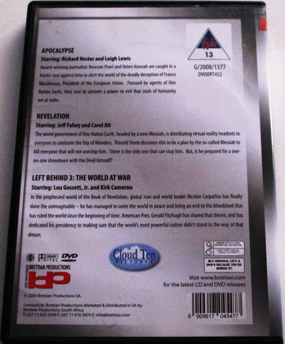 APOCALYPSE + REVELATION + LEFT BEHIND 3 3xDVD  [Box Set shelf]