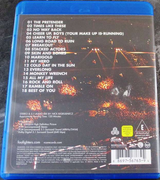 FOO FIGHTERS Live at Wembley Stadium BLU RAY