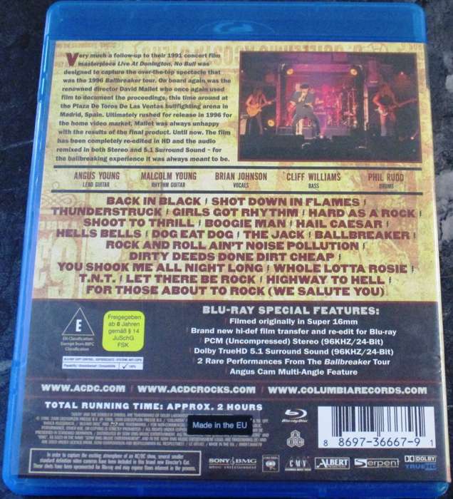 AC/DC No Bull The Directors Cut BLU RAY