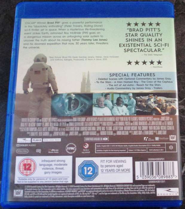 AD ASTRA BLU RAY Brad Pitt