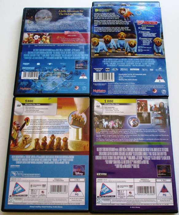 DISNEY SANTA BUDDIES + SPACE BUDDIES + SPOOKY BUDDIES + TREASURE BUDDIES 4xDVD [Box Set shelf]