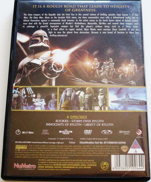 STAR WARS CLONE COMMANDOS + CLONE WARS A GALAXY DIVIDED 2xDVD [Box Set shelf]