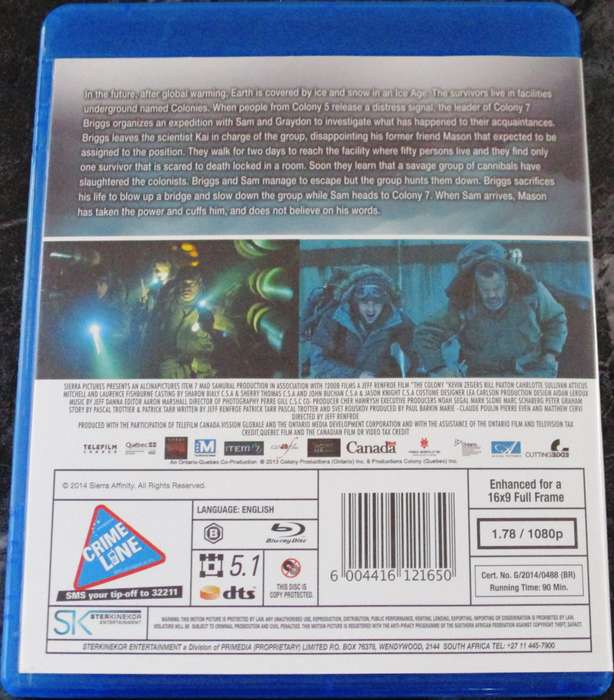 THE COLONY BLU RAY Laurence Fishburne