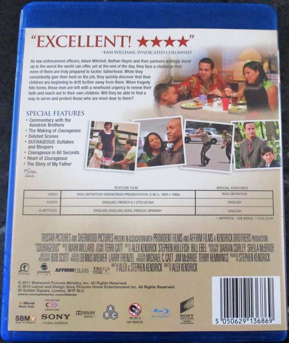 COURAGEUOS BLU RAY