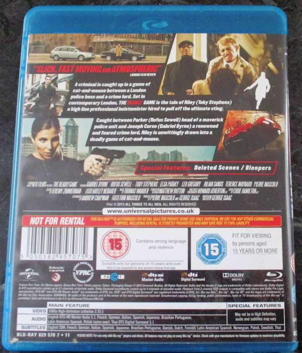 THE DEADLY GAME BLU RAY