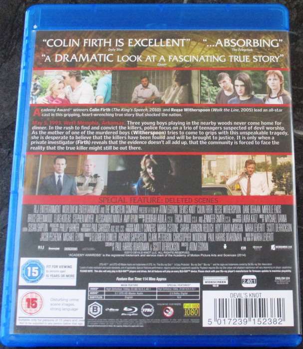 DEVIL's KNOT BLU RAY Colin Firth Reese Witherspoon