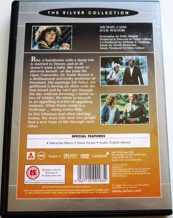 EDUCATING RITA Michael Caine Julie Walters DVD [Box Set shelf]