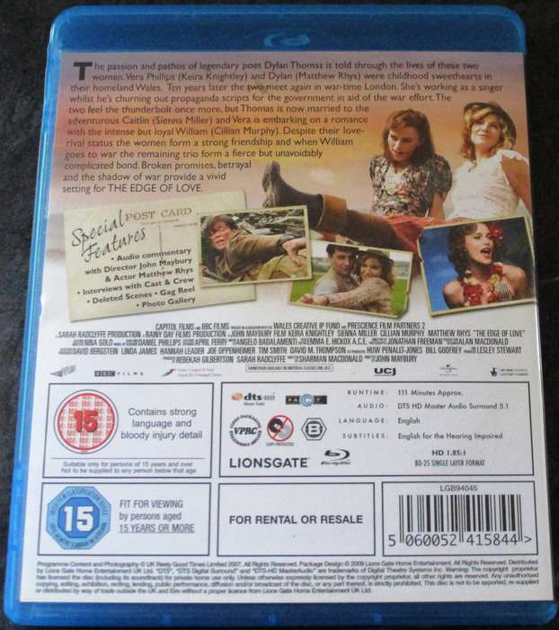 THE EDGE OF LOVE BLU RAY
