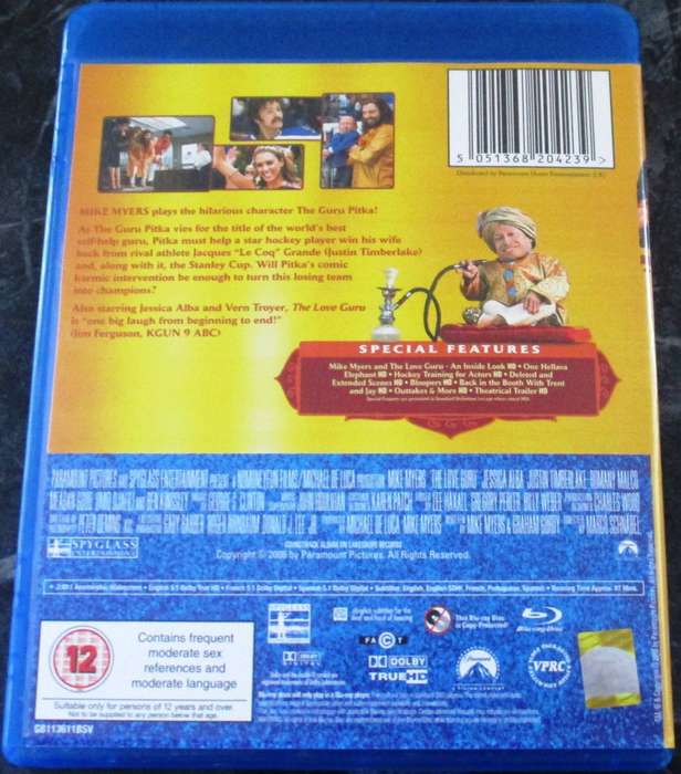 THE LOVE GURU BLU RAY Mike Myers