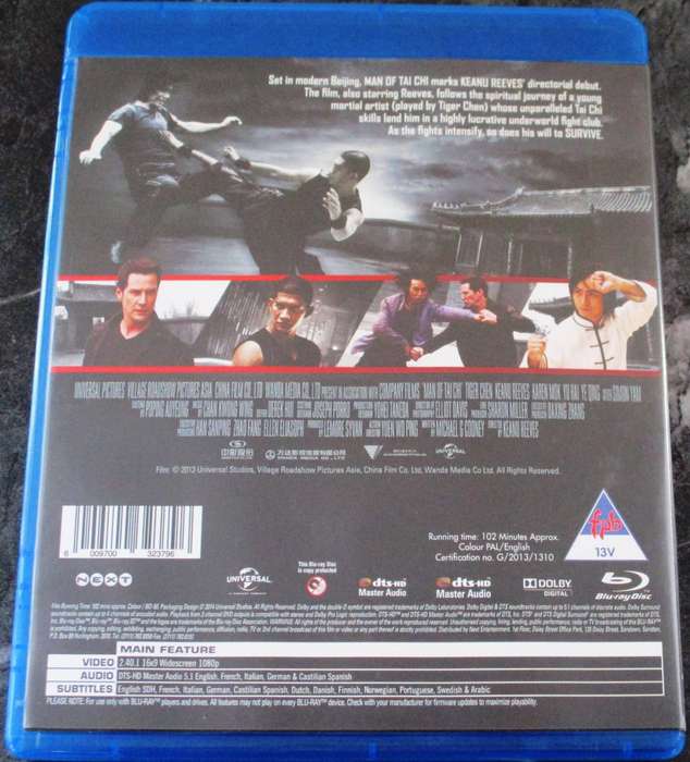 MAN OF TAI CHI BLU RAY Keanu Reeves