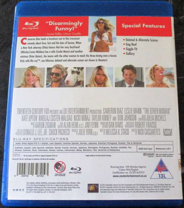 THE OTHER WOMAN BLU RAY Cameron Diaz Kate Upton