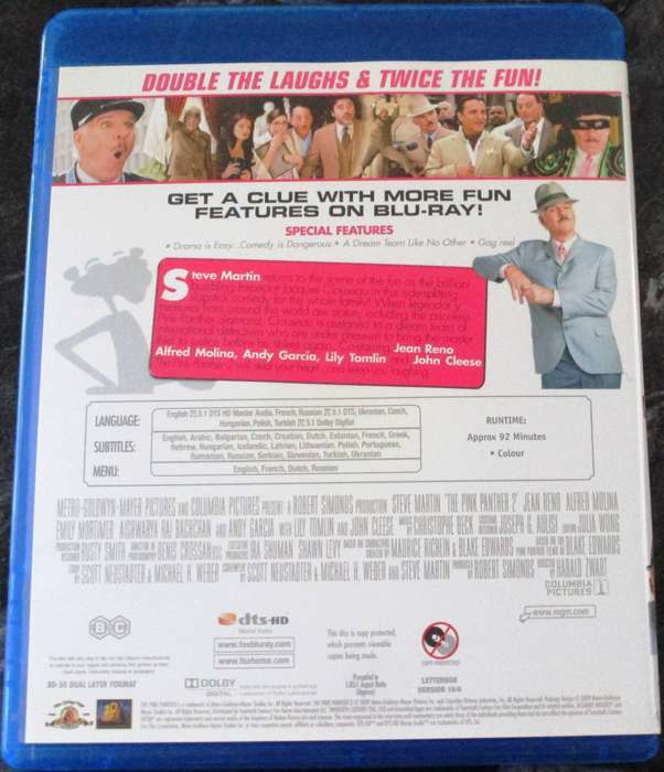THE PINK PANTHER 2 BLU RAY Steve Martin