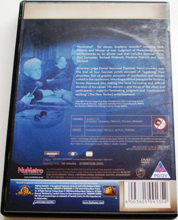 JUDGEMENT AT NUREMBERG DVD [Box Set shelf]