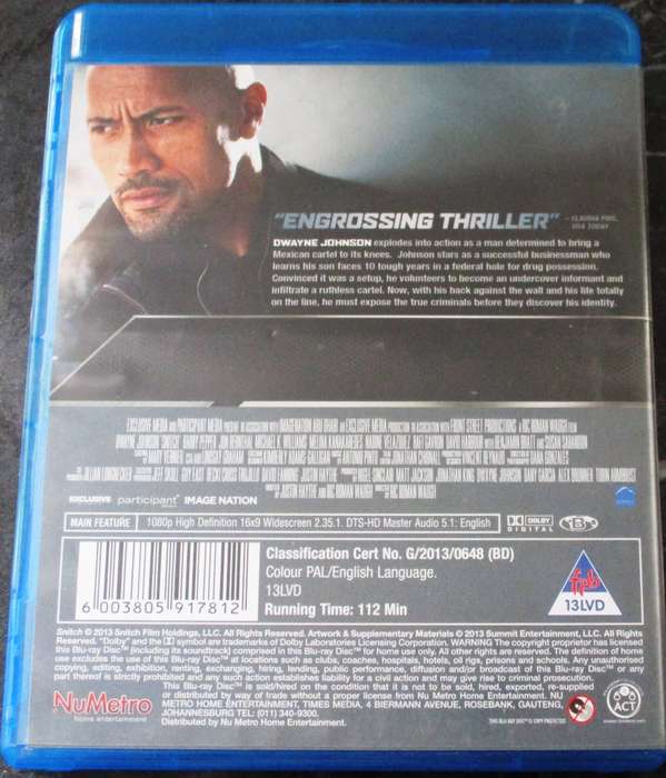 SNITCH BLU RAY Dwayne Johnson