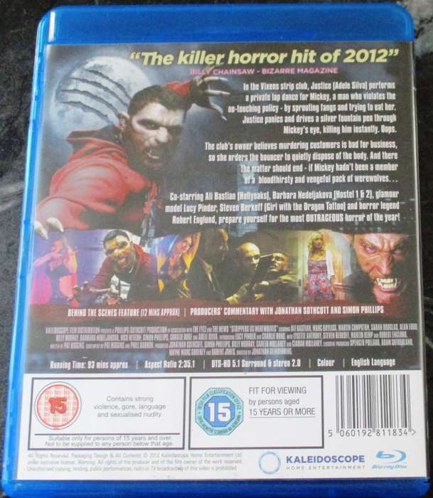 STRIPPERS Vs. WEREWOLVES BLU RAY Robert Englund