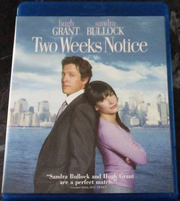 TWO WEEKS NOTICE BLU RAY Hugh Grant Sandra Bullock