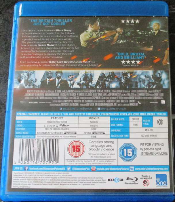 WELCOME TO THE PUNCH BLU RAY