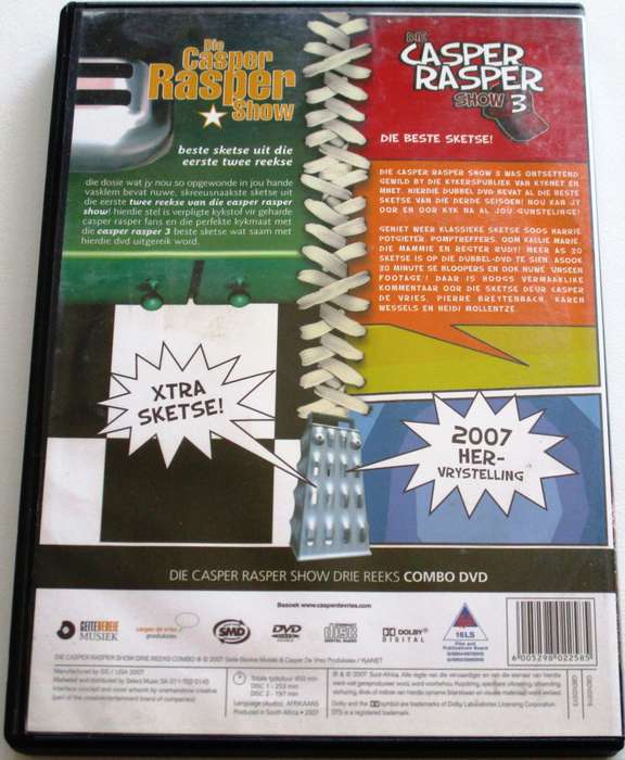 DIE CASPER RASPER SHOW 1 + 3  2xDVD  [SA Afrikaans shelf]