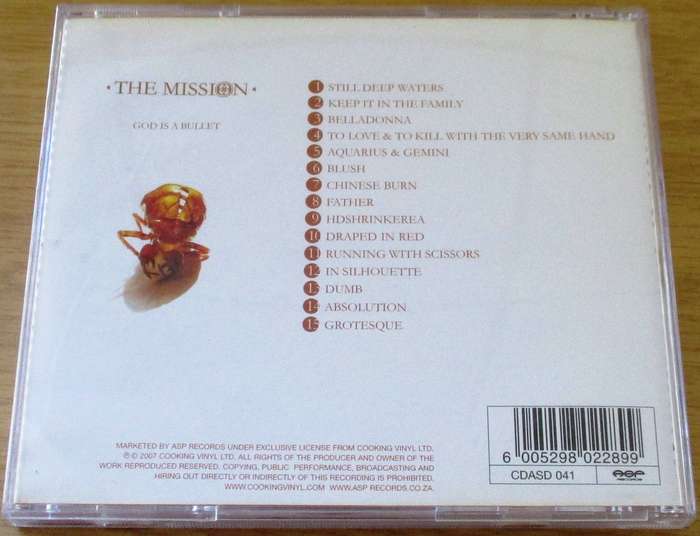 THE MISSION God is a Bullet CD [Vx2]