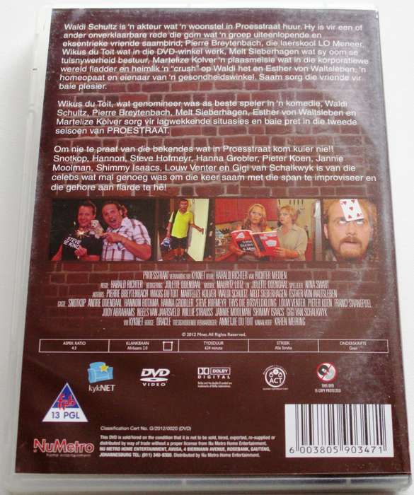 PROESSTRAAT Seisoen 2   3xDVD [SA Afrikaans shelf]