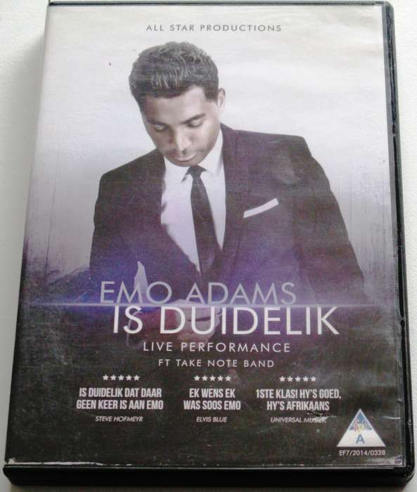 EMO ADAMS IS DUIDELIK DVD [SA Afrikaans shelf]